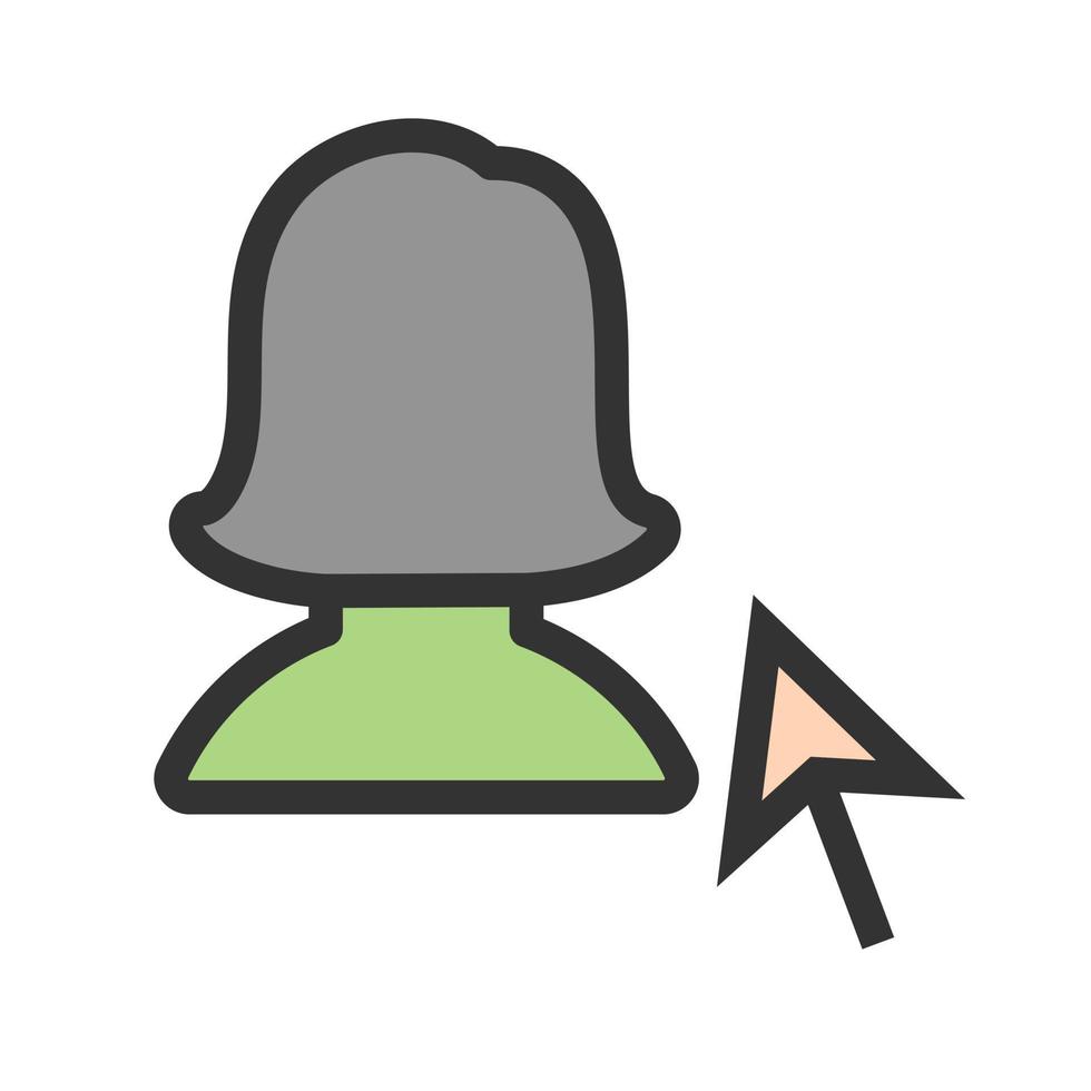 Select Female Profile Filled Line Icon vector