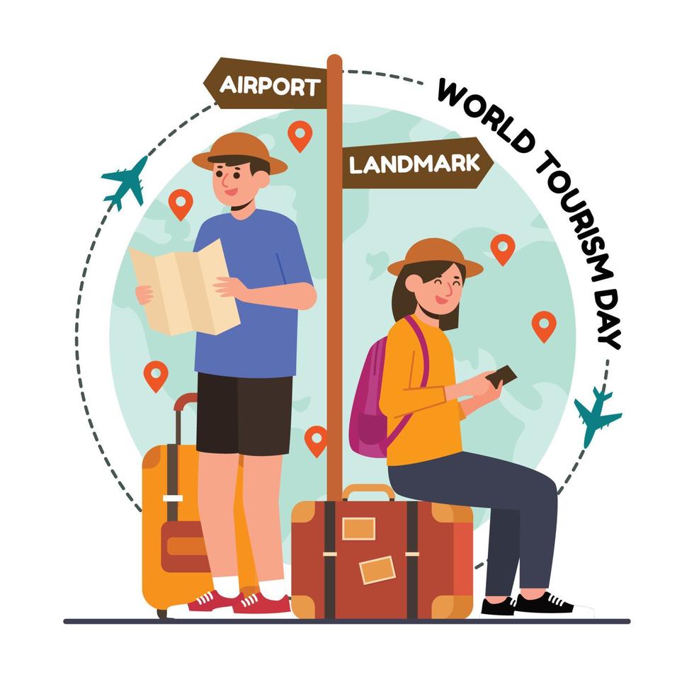 World Tourism Day Concept vector