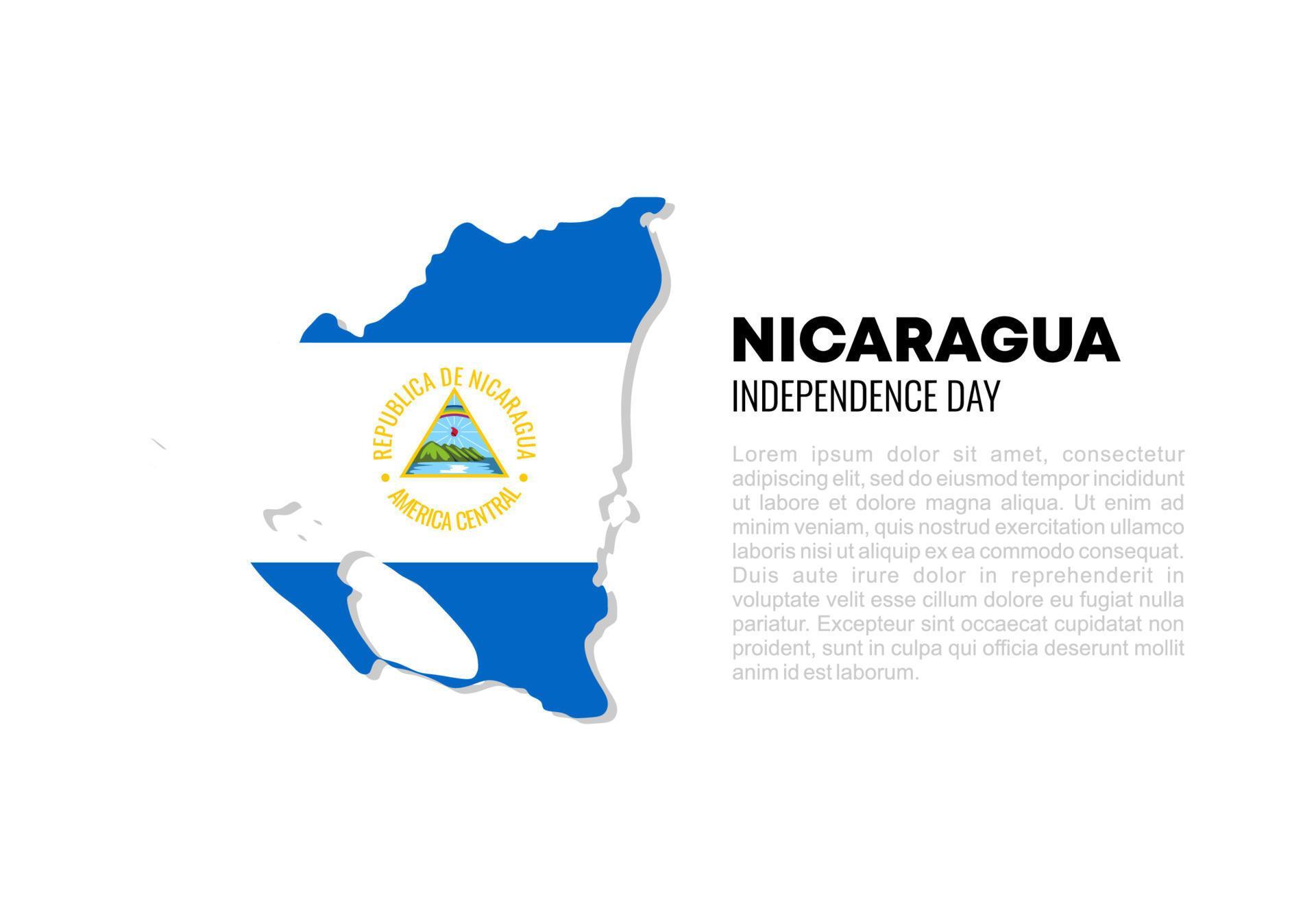 Nicaragua independence day background banner poster for national