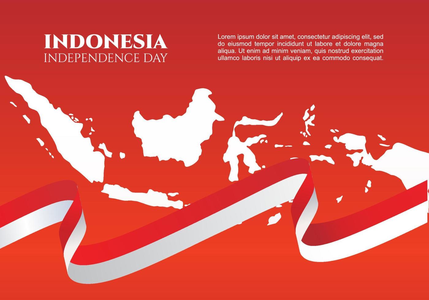 Indonesia independence day background celebration on august 17 th. vector