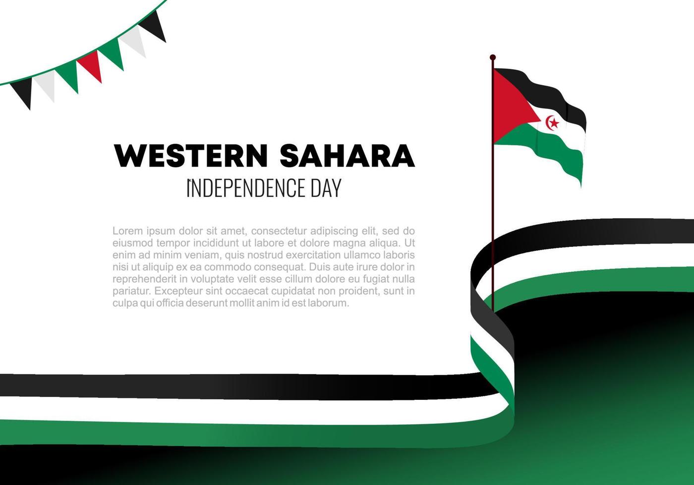 Western sahara independence day for national celebration february 27 vector