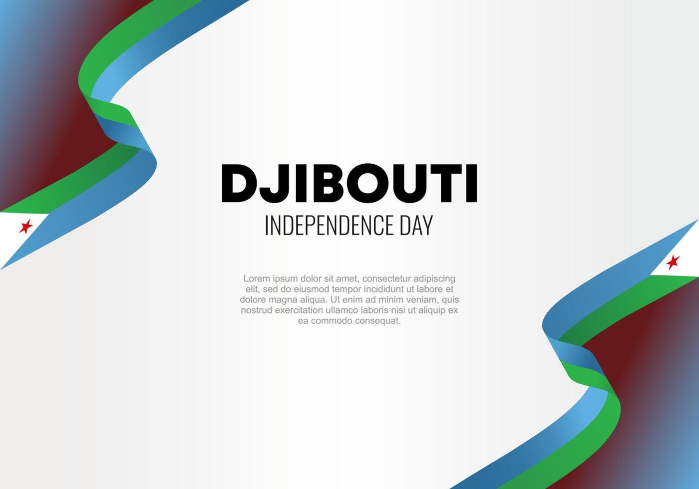 día de la independencia de djibouti para la celebración nacional el 27 y 28 de junio. vector