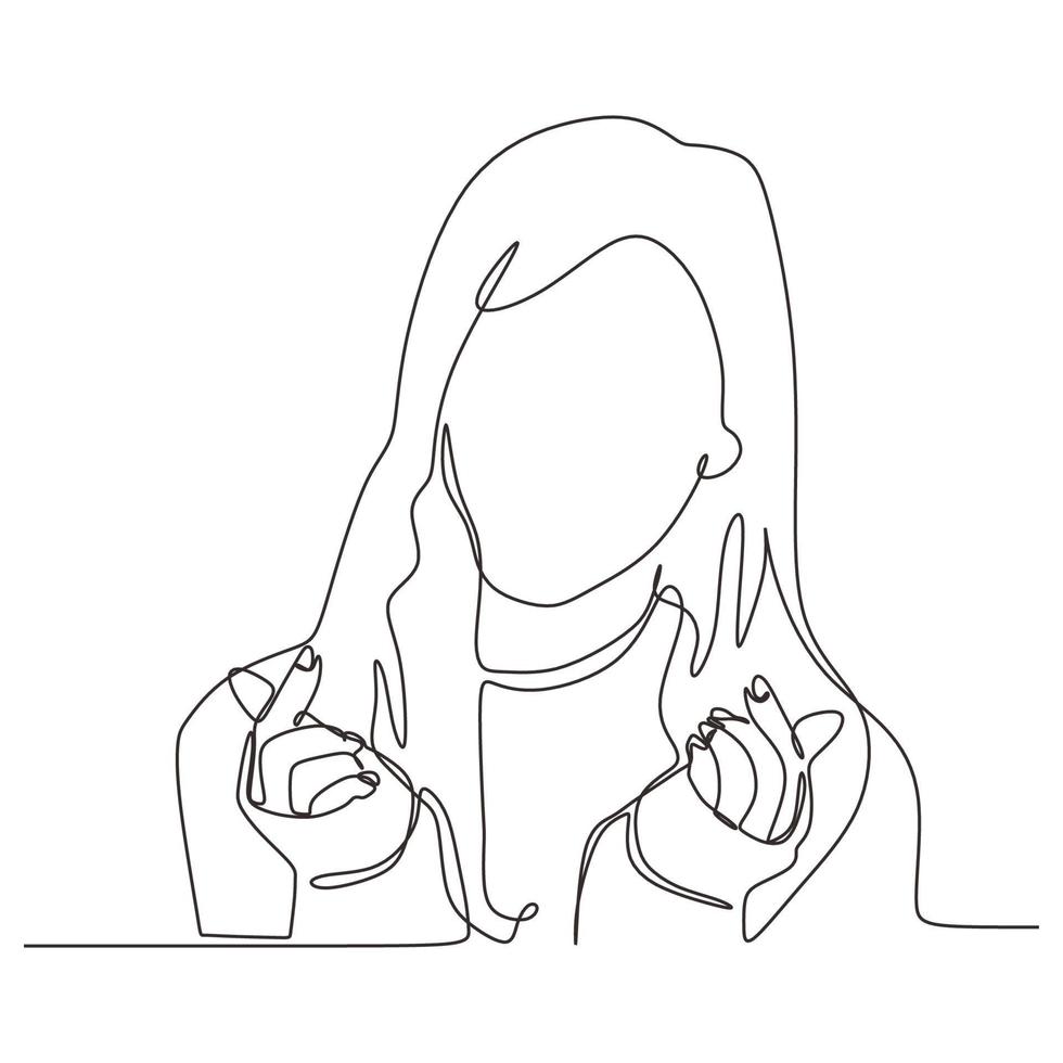 Continuous one line drawing of Beauty women sketch hand drawn vector illustration minimalism.
