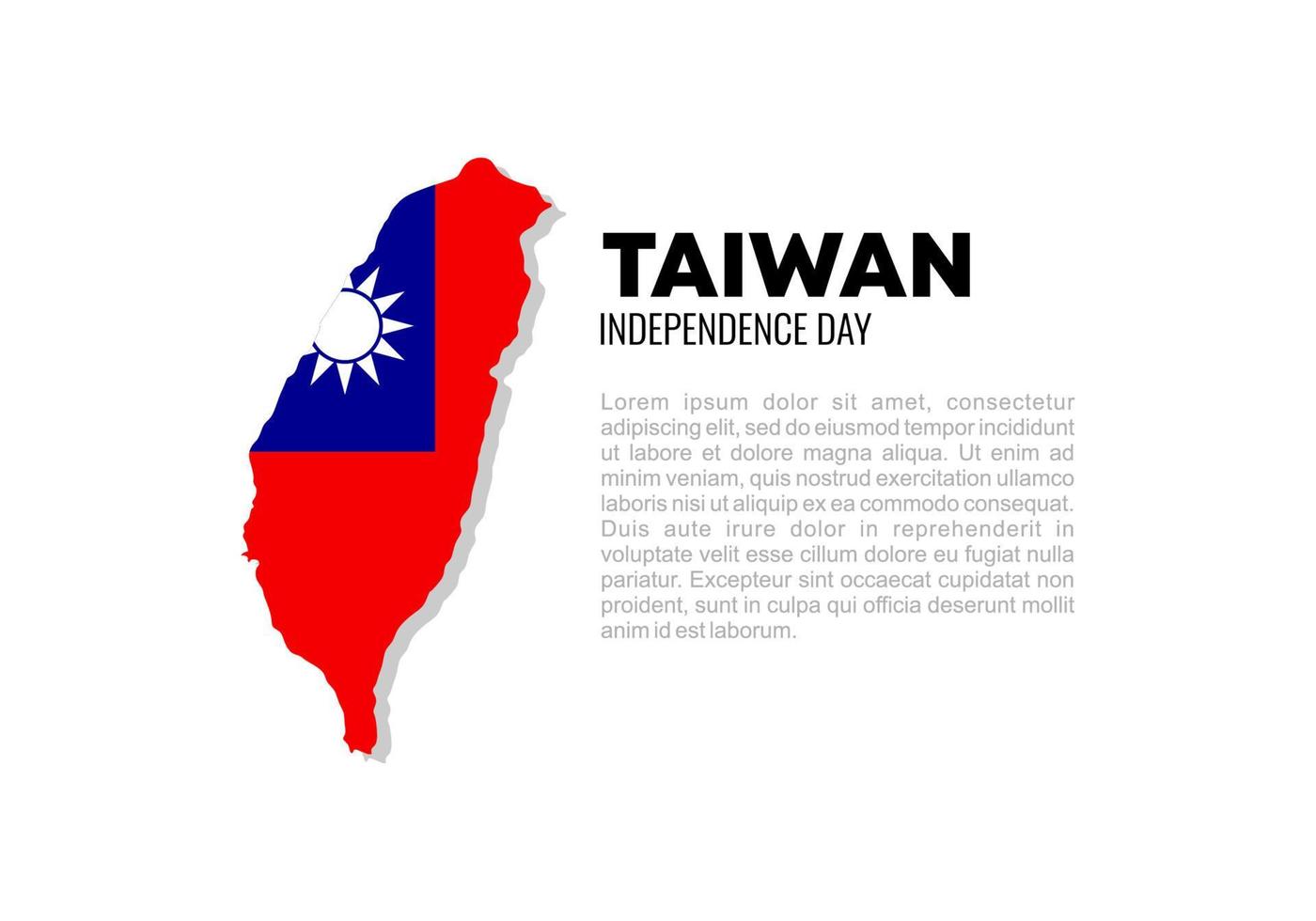 fondo del día de la independencia de taiwán para la celebración el 10 de octubre. vector