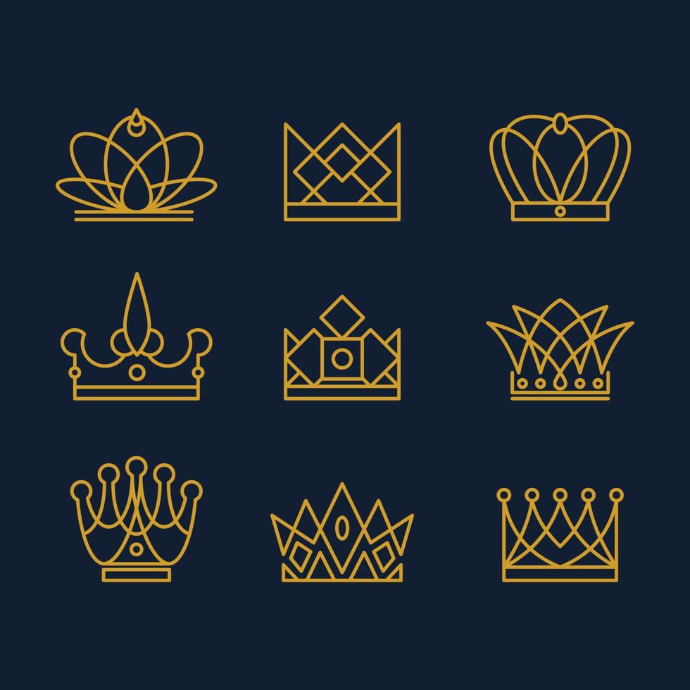 Crown Logo Set vector