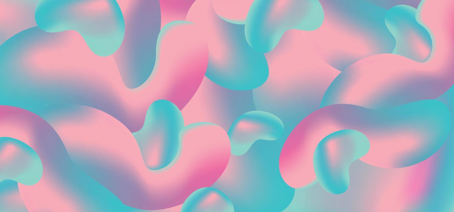 Abstract holographic liquid background with gradient colors. Vector illustration eps 10.