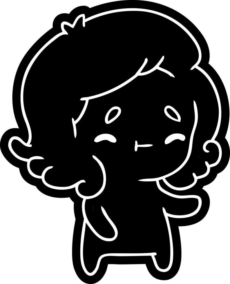 cartoon icon of a kawaii cute ghost vector