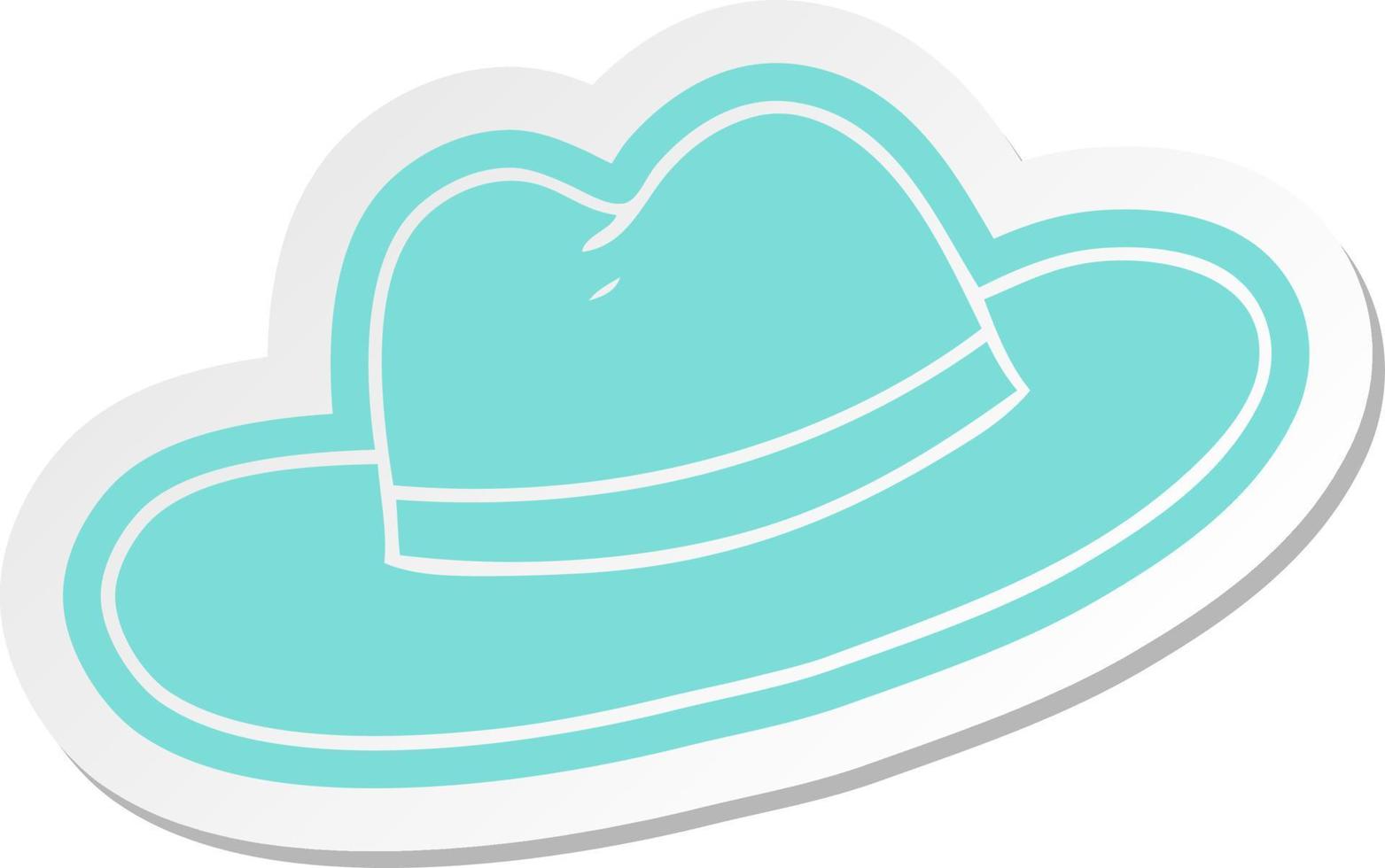 cartoon sticker of a hat vector