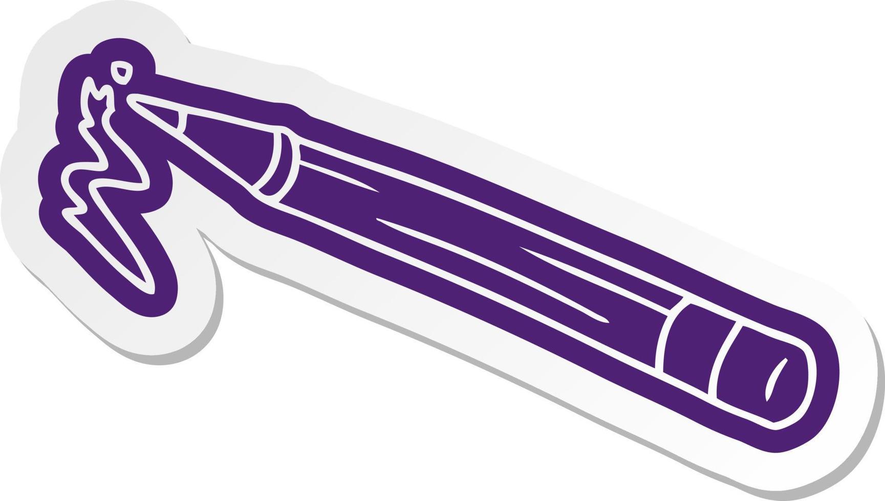 cartoon sticker of a coloured pencil vector