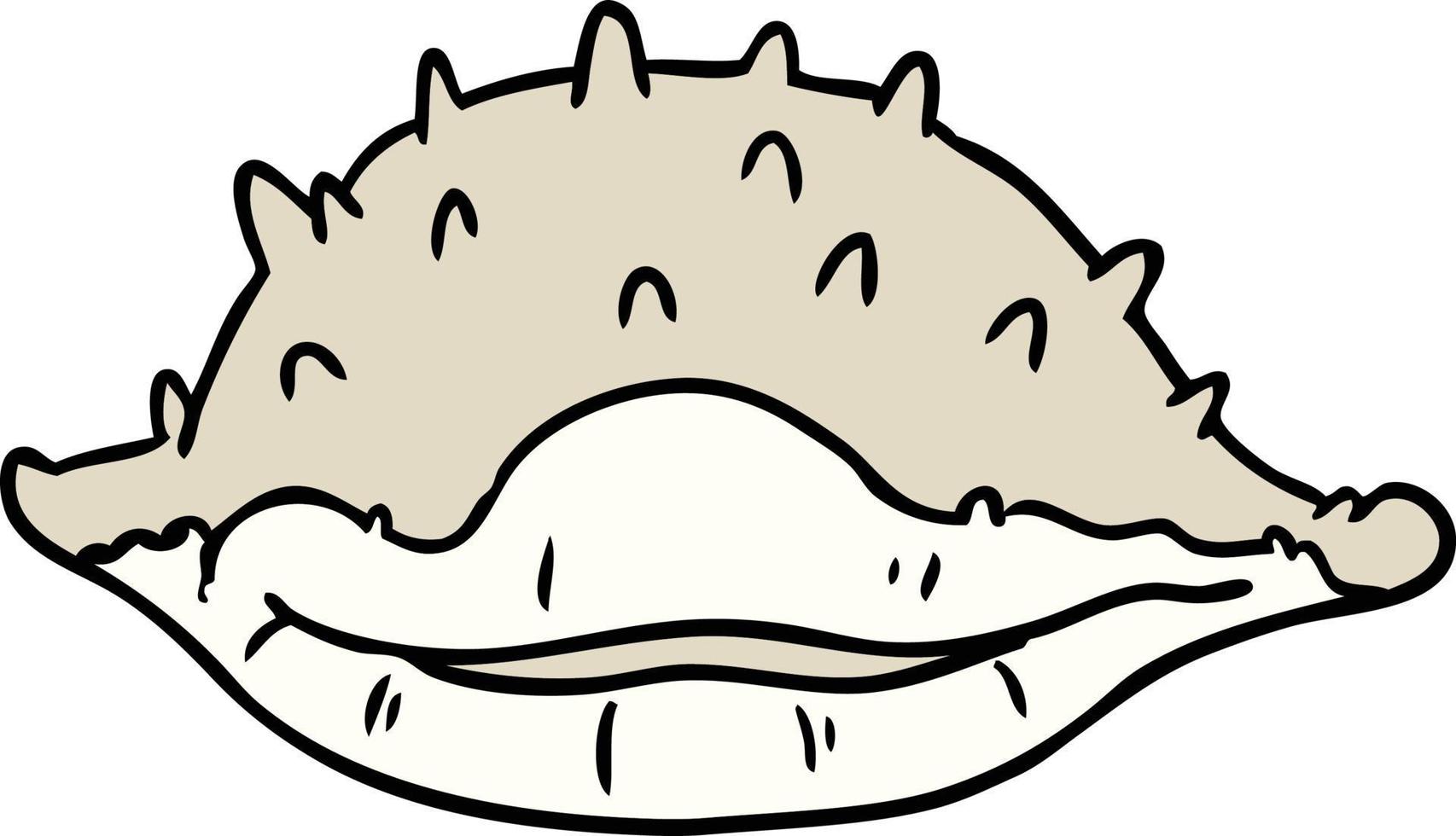 cartoon doodle of a sea shell vector