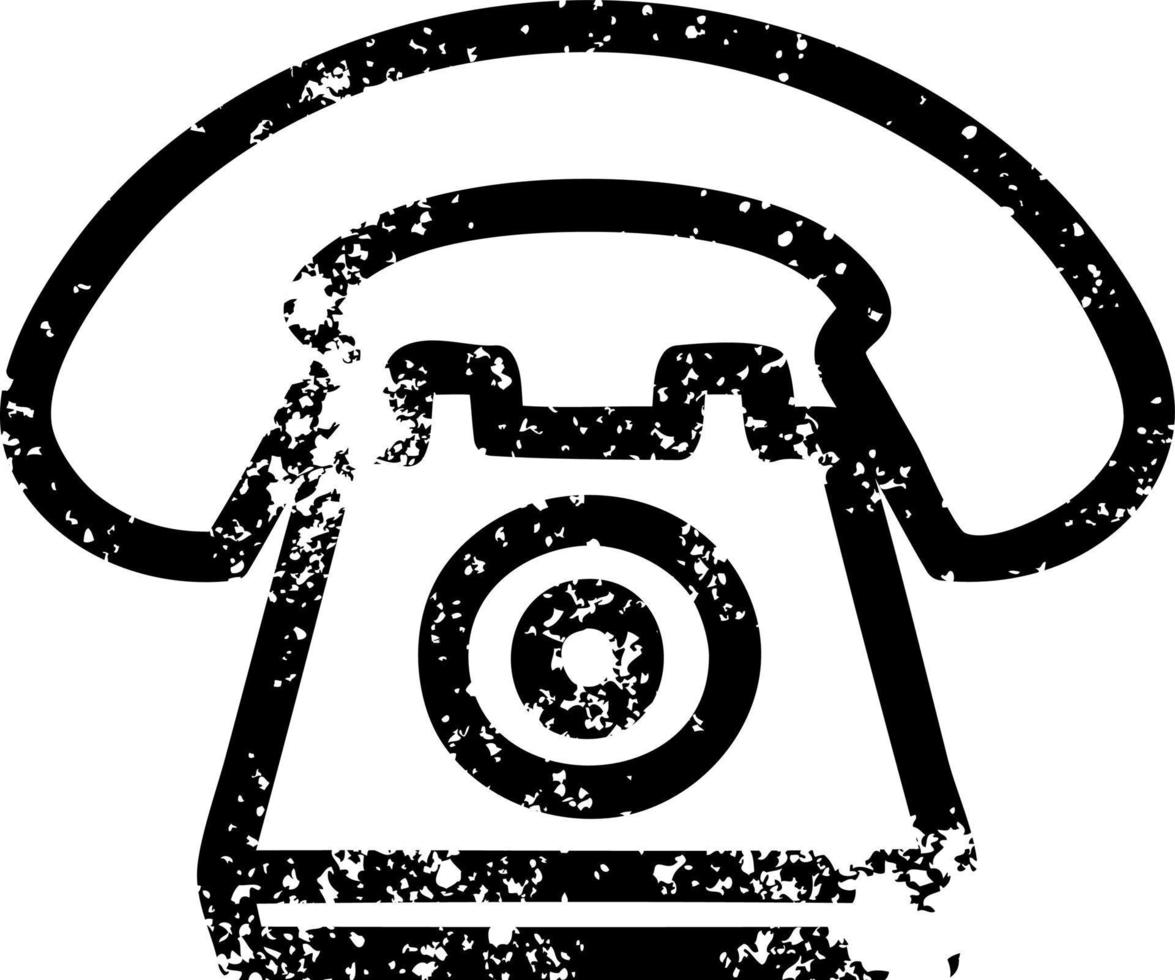 icono de telefono antiguo vector