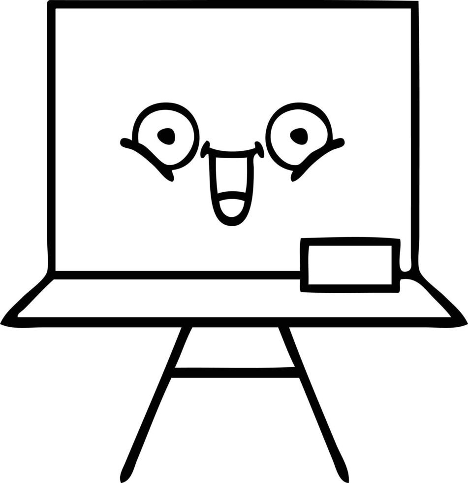 line drawing cartoon white board vector