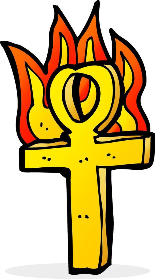 cartoon ankh symbol vector