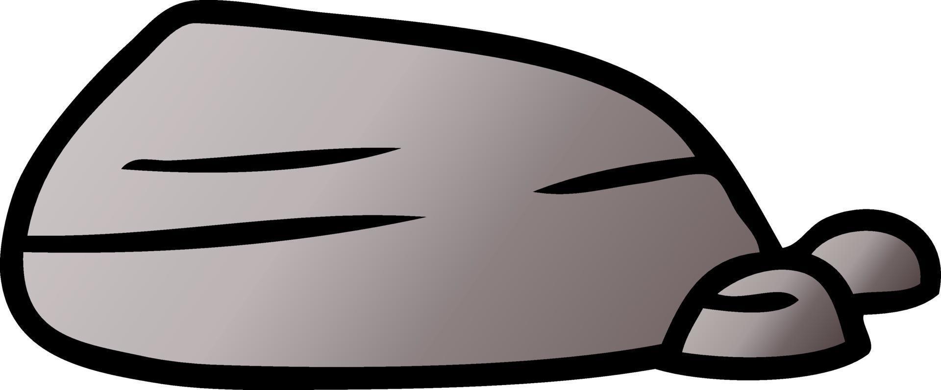 gradient cartoon doodle of stone and pebbles vector