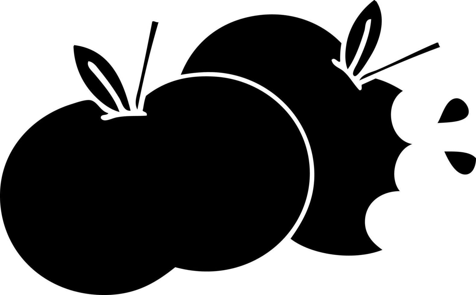 flat symbol juicy apple vector