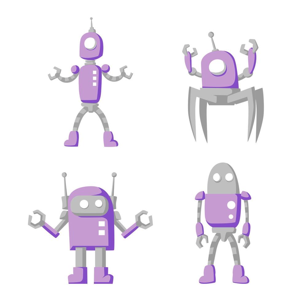 robot flat style vector illustration design