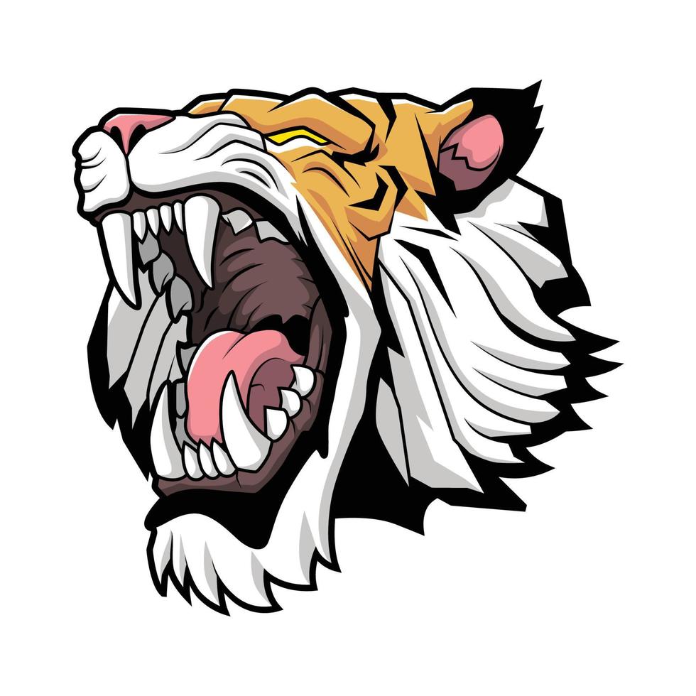 tiger roar vector illustration design