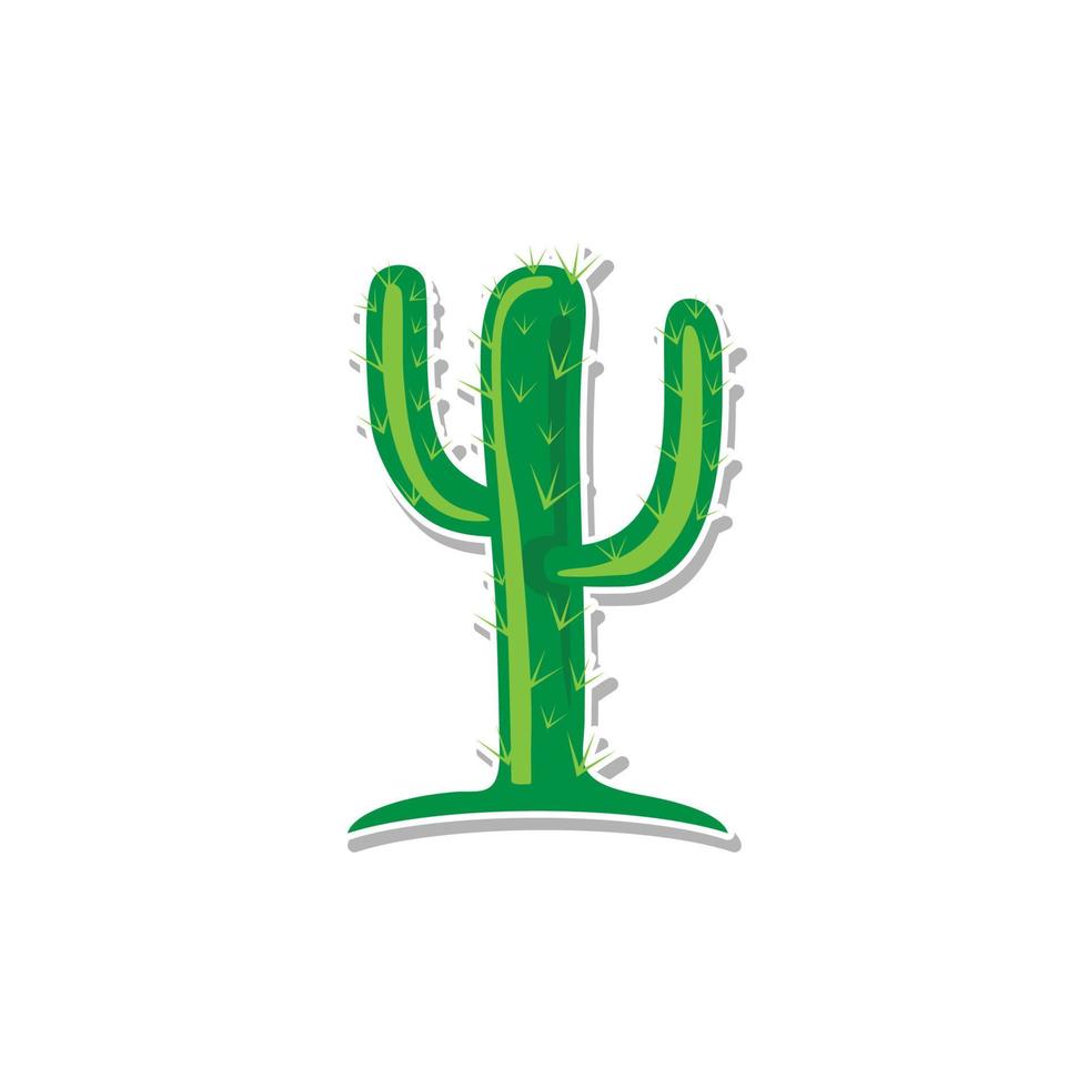 Simple Green Cactus Illustration Vector