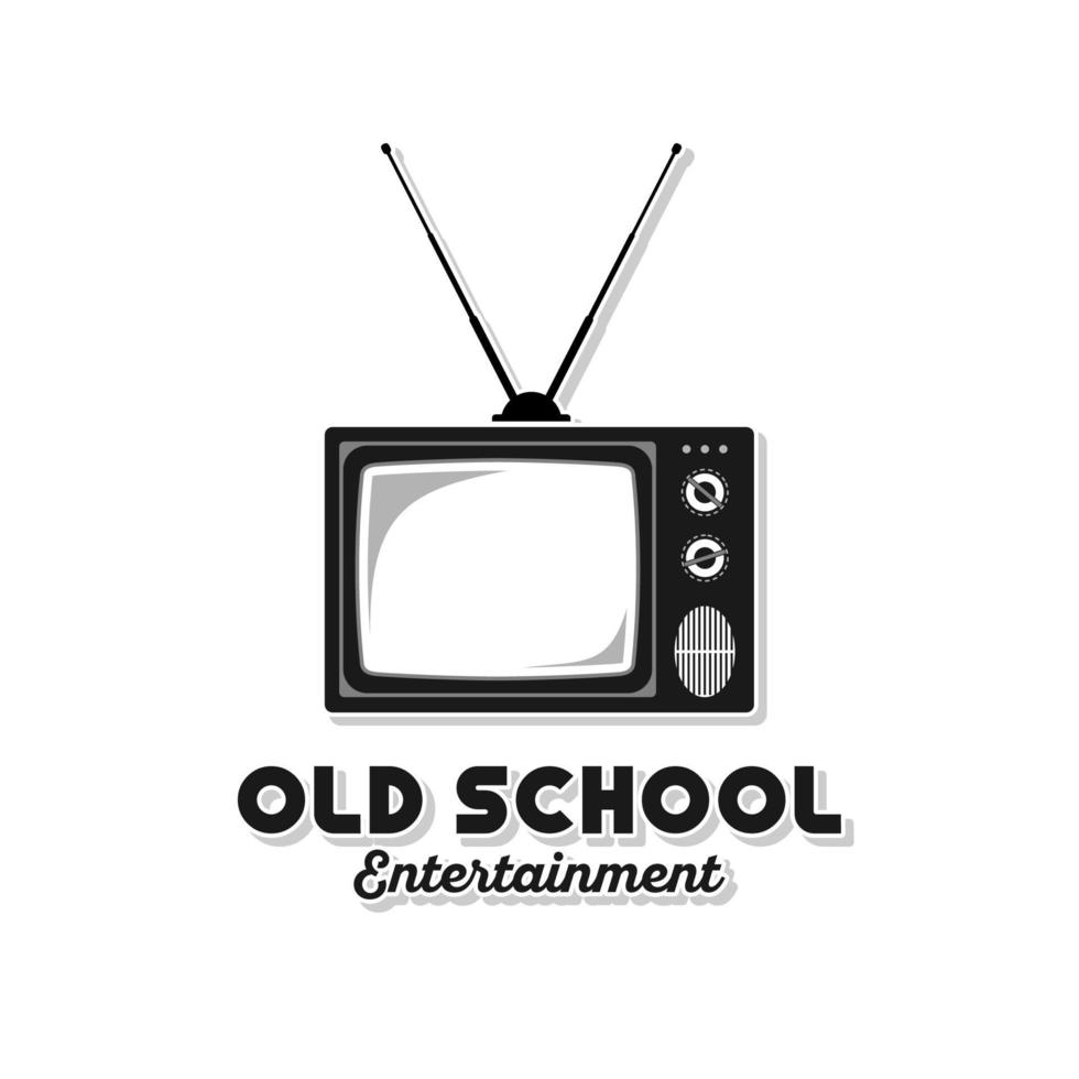 Vintage Retro Analog Television Illustration Vector Design
