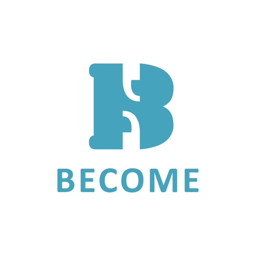 letra inicial b se convierte en diseño de logotipo de icono vector