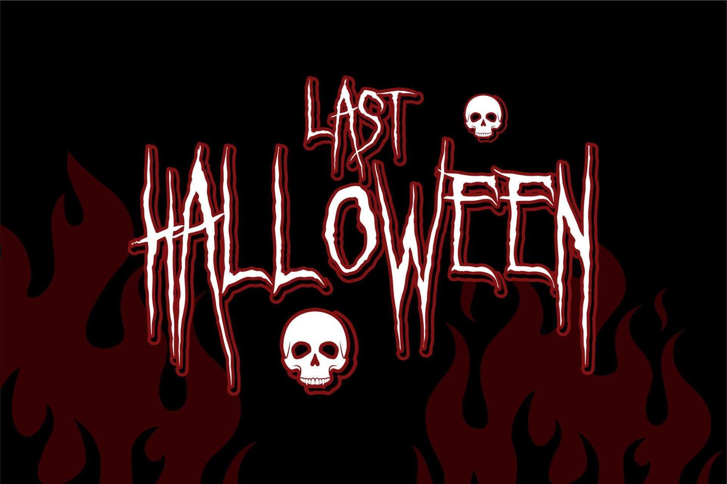 Last Halloween Typography For Horror And Creepy Logo Design Inspiration vector
