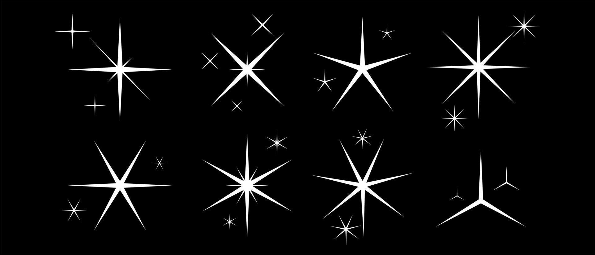 diseño de vector de conjunto de estrellas minimalista