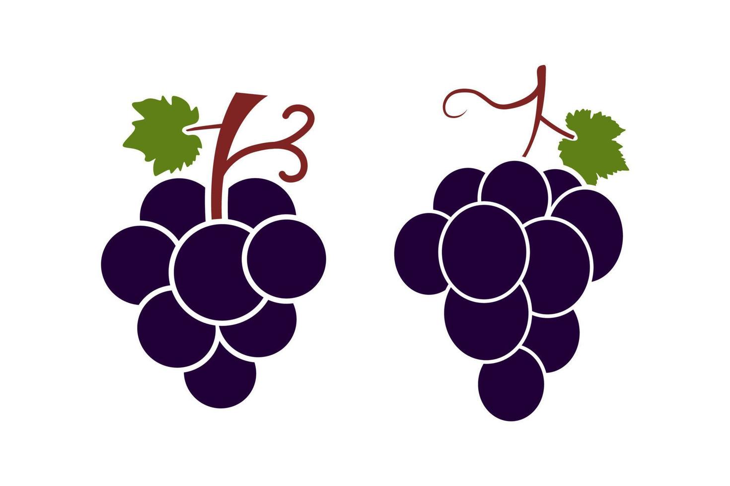 Simple Illustration Of Grape Fruit Vector