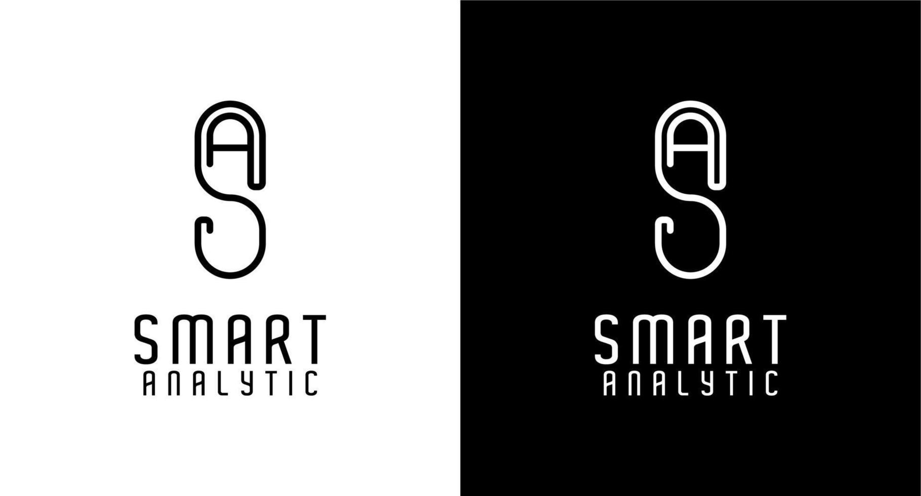 Simple Minimalist Letter S A , SA logo Design vector