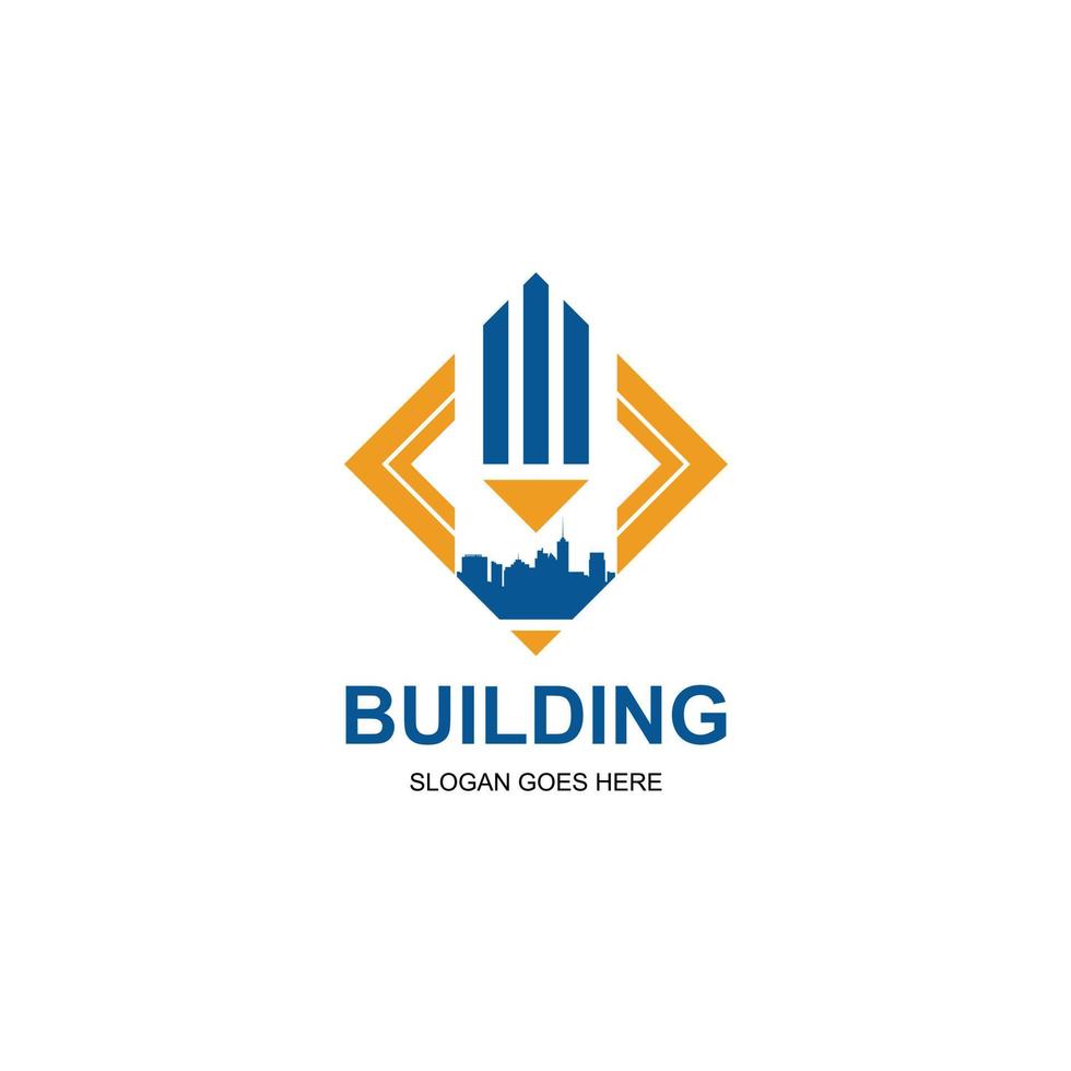 Logo for a building company or exterior and interior design vector