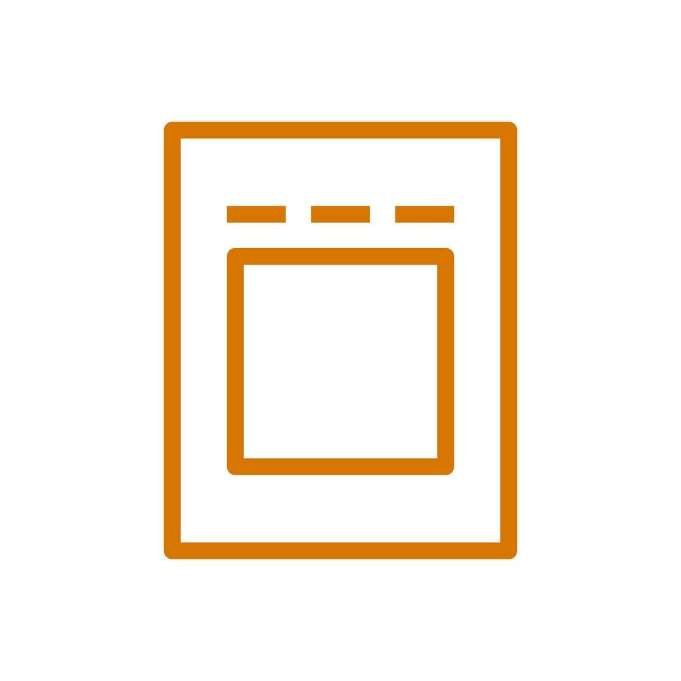 Drip bag coffee icon for instruction. Tear across the dotted line vector