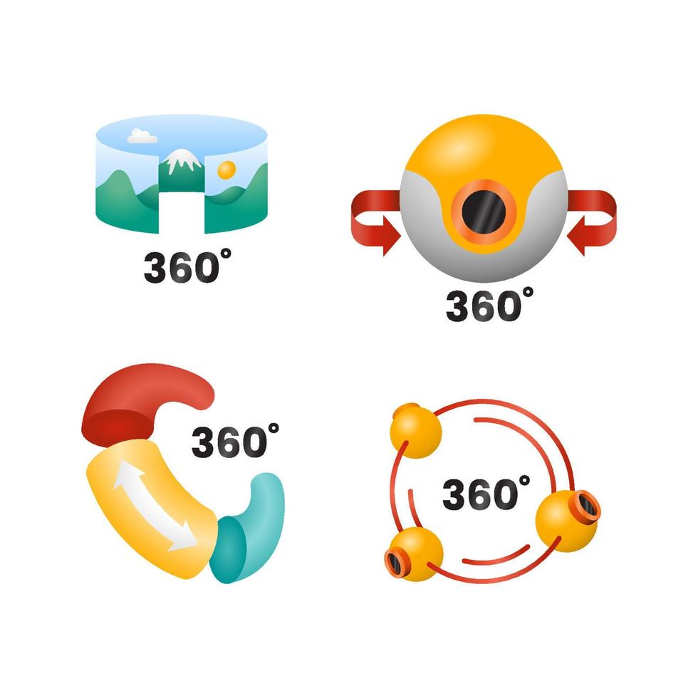 360 Degrees Technology Set vector