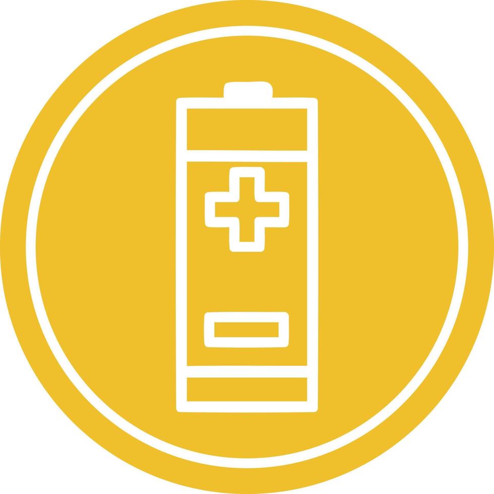 battery circular icon vector