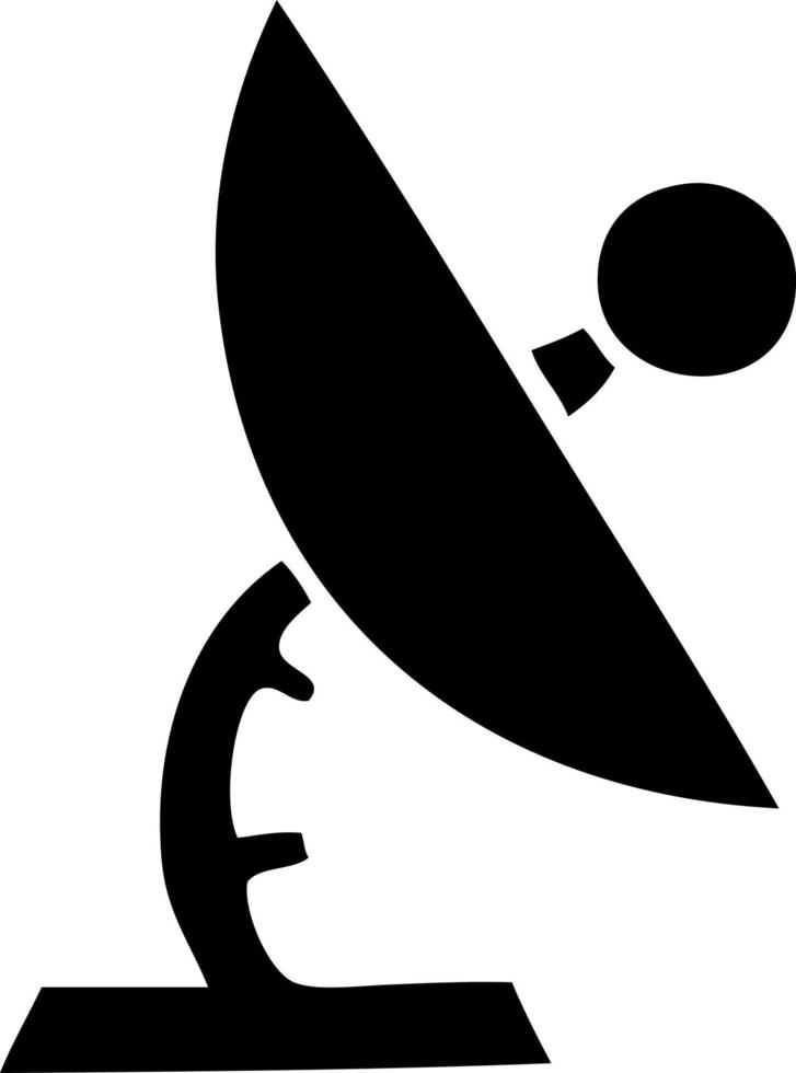 flat symbol satellite dish vector