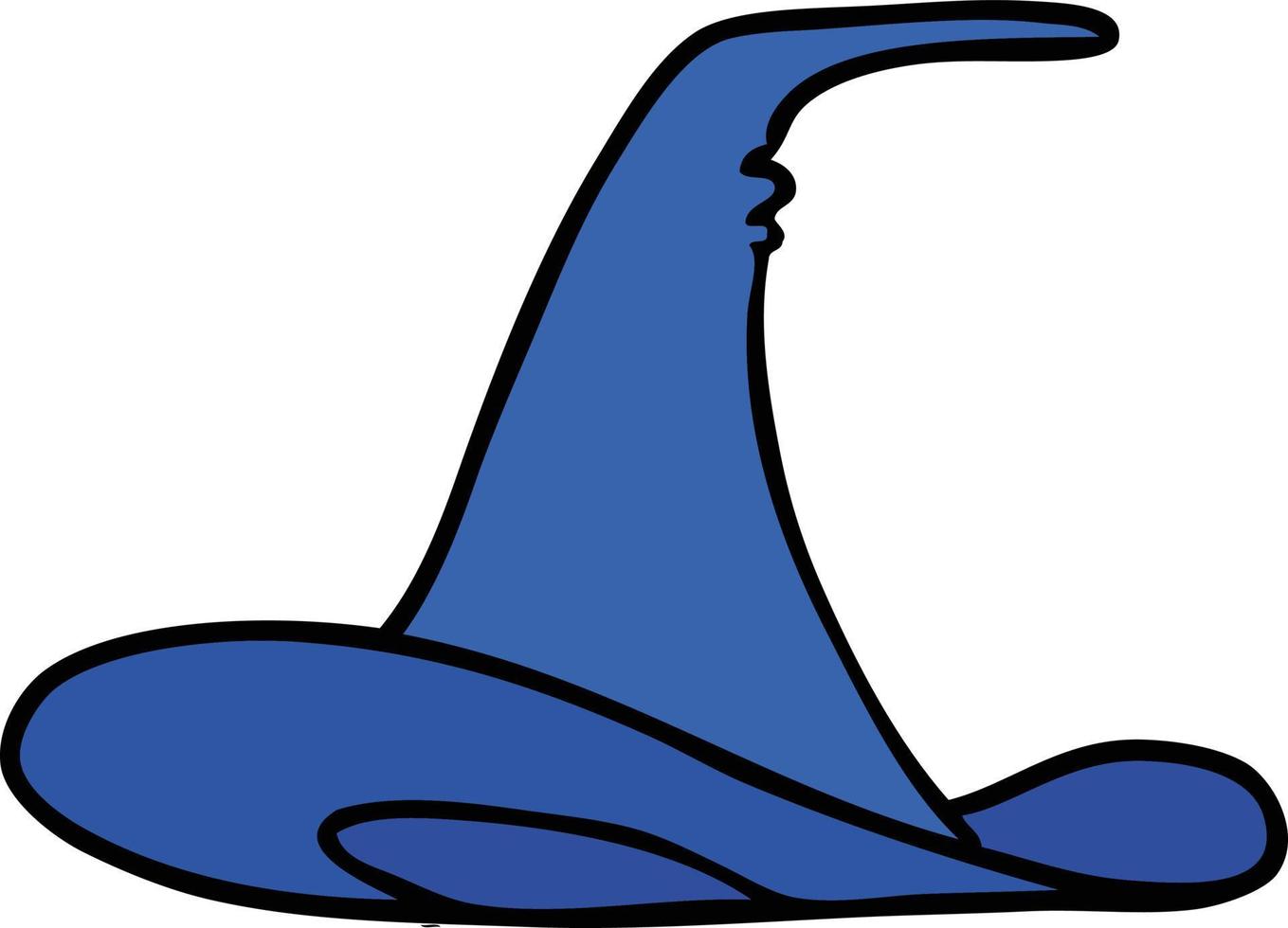 cartoon doodle of a witches hat vector