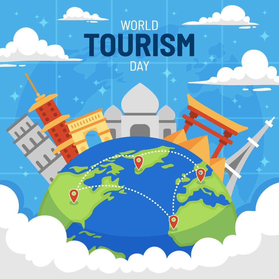 World Tourism Day Concept vector