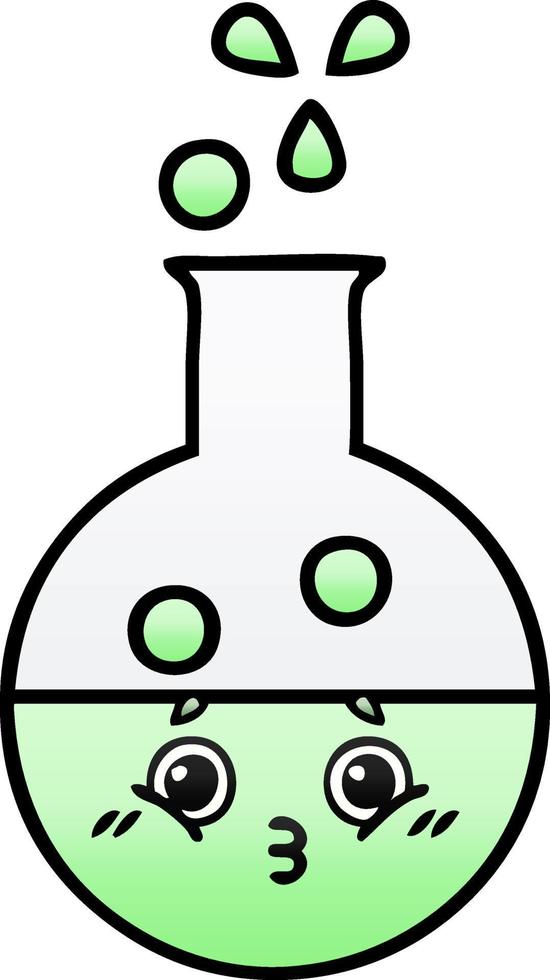 gradient shaded cartoon test tube vector