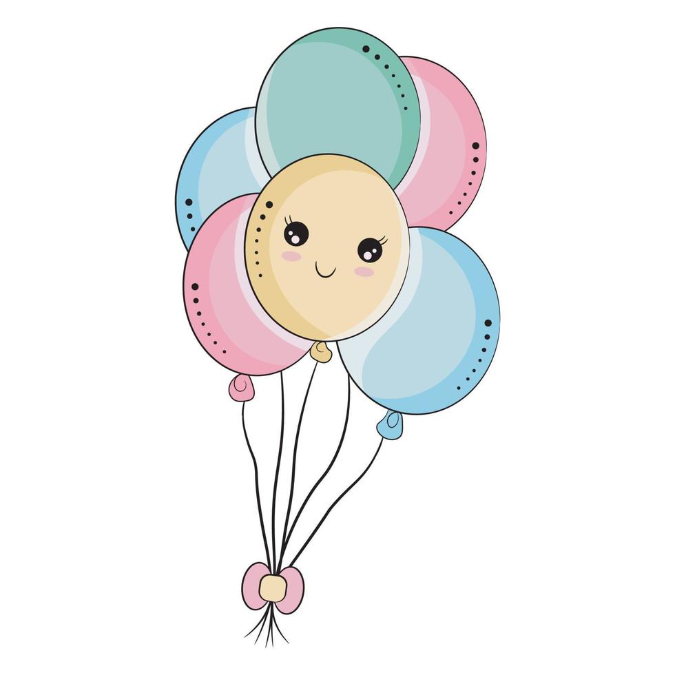 Cute party Balloons illustration vector