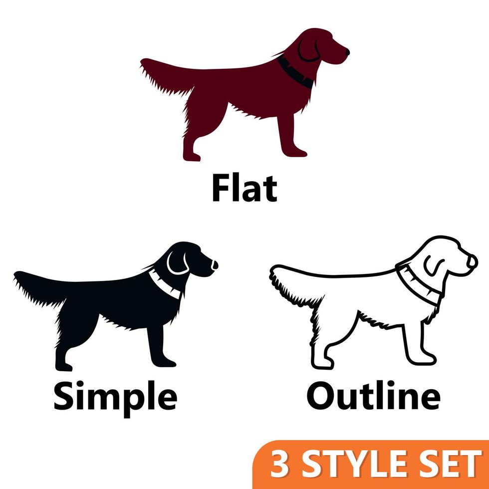 Dog icons set vector