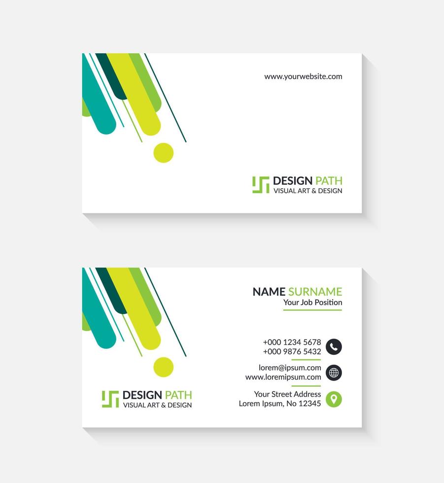 Modern Professional Business Card Template Design with Logo or Icon for Your Business vector