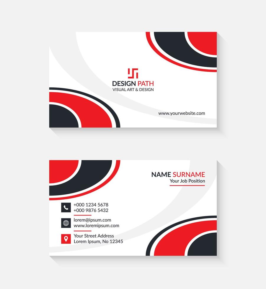 Modern Professional Business Card Template Design with Logo or Icon for Your Business vector