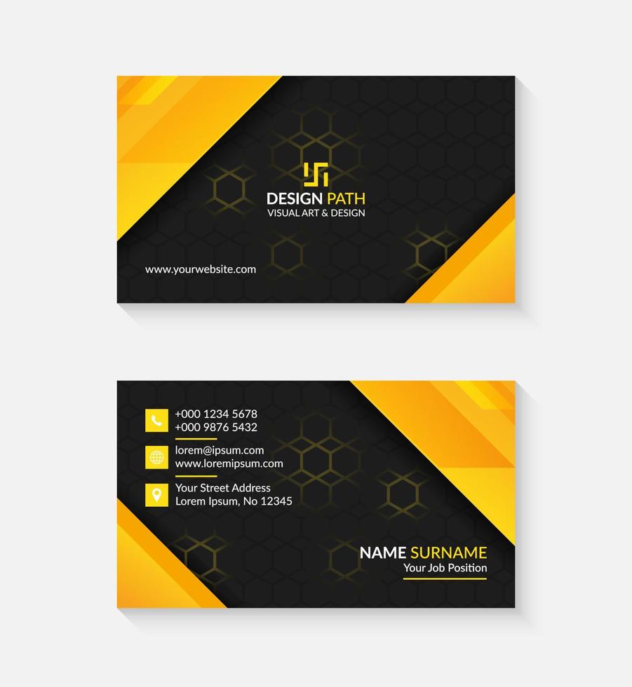 Modern Professional Business Card Template Design with Logo or Icon for Your Business vector