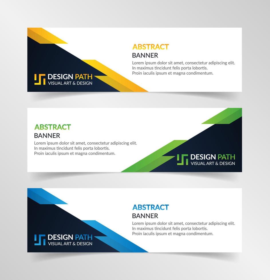 Abstract banner modern template vector