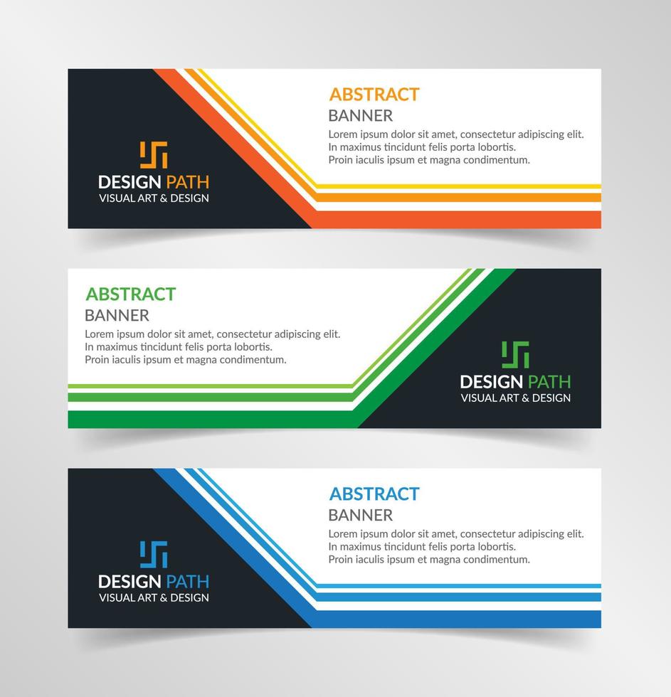 Vector abstract design modern banner web template