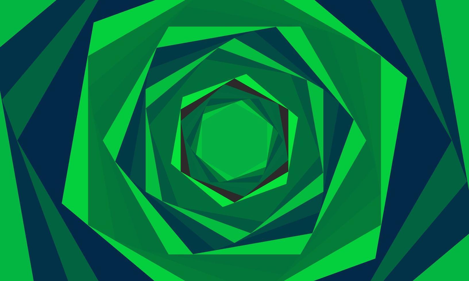 Green Spiral Abstract Geometric Background. Vector Illustration