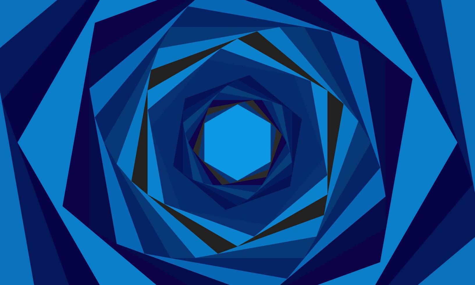 Blue Spiral Abstract Geometric Background. Vector Illustration