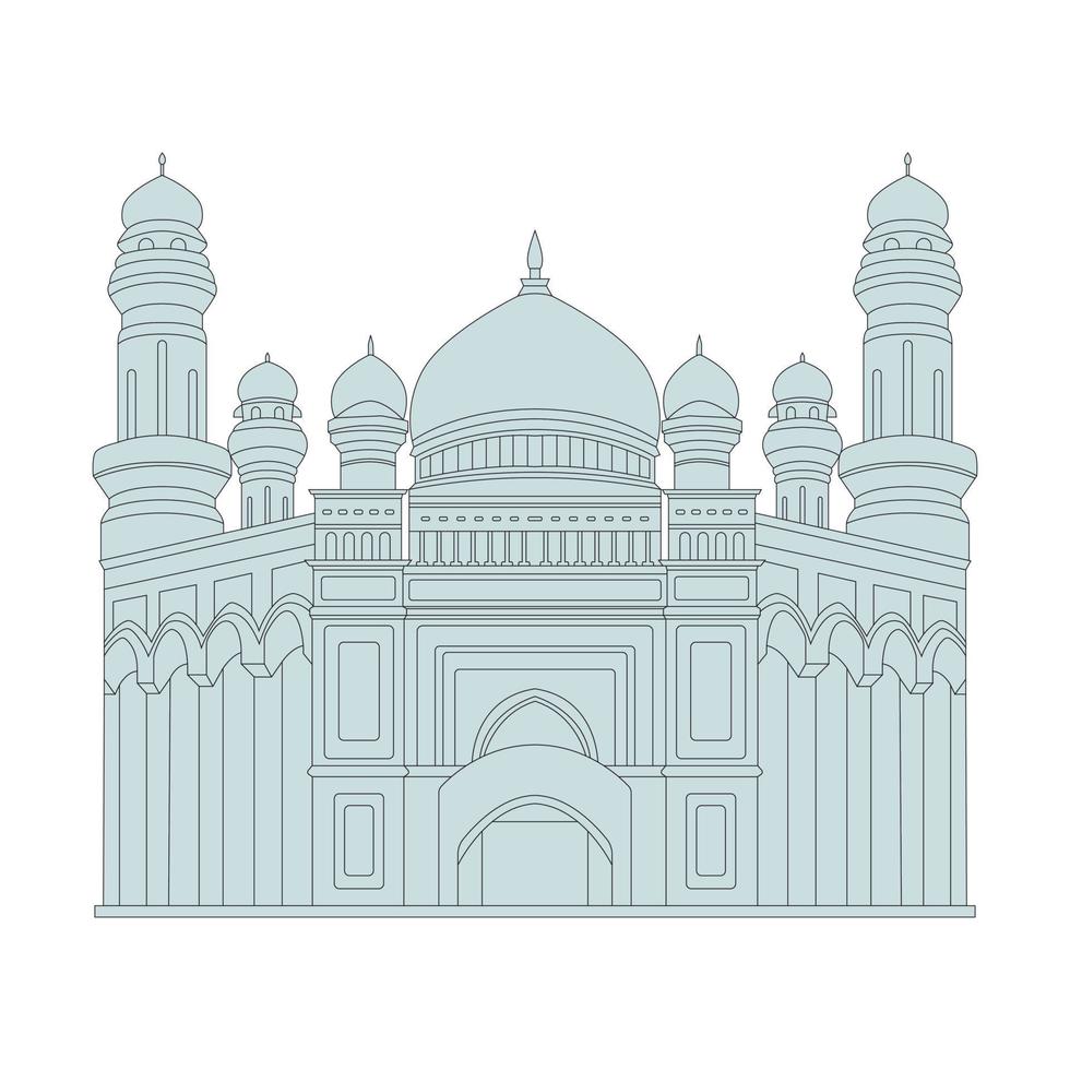 Flat Mosque Vector. Simple Vector Mosque