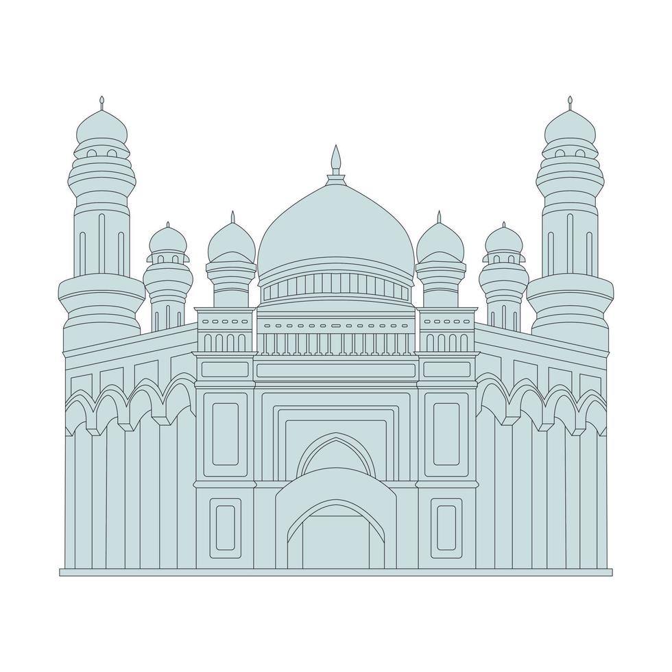 Flat Mosque Vector. Simple Vector Mosque