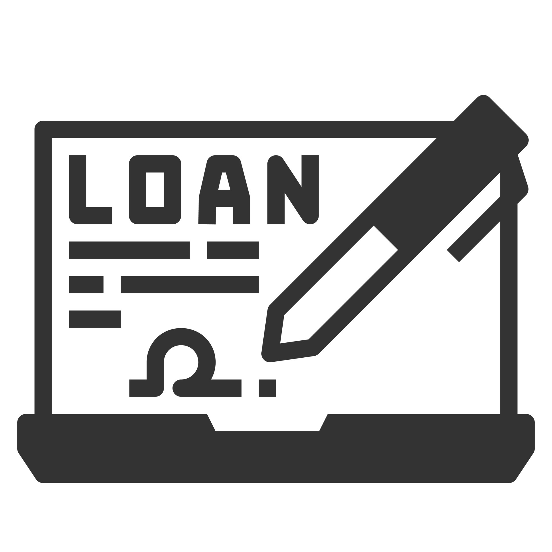 DIGITAL LOAN Icon Business Vector Illustration 8611016 Vector Art at