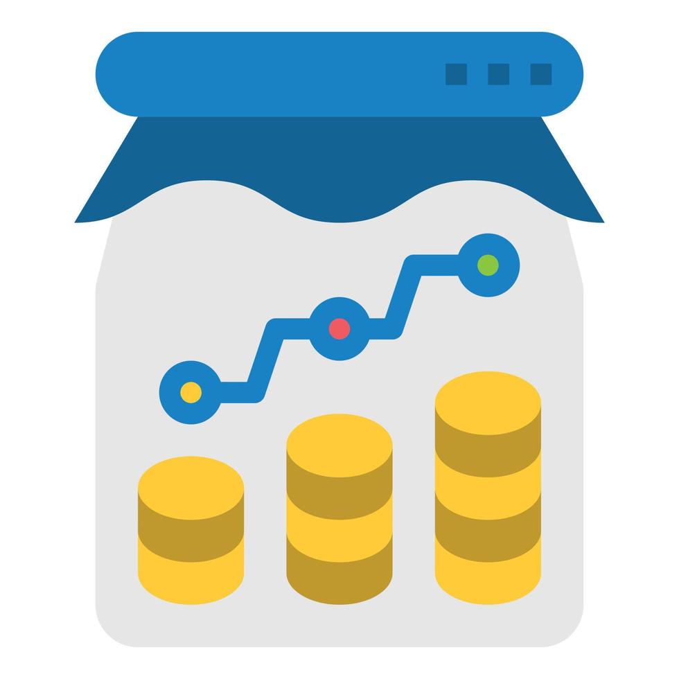 FUND FLAT ICON VRCTOR . vector