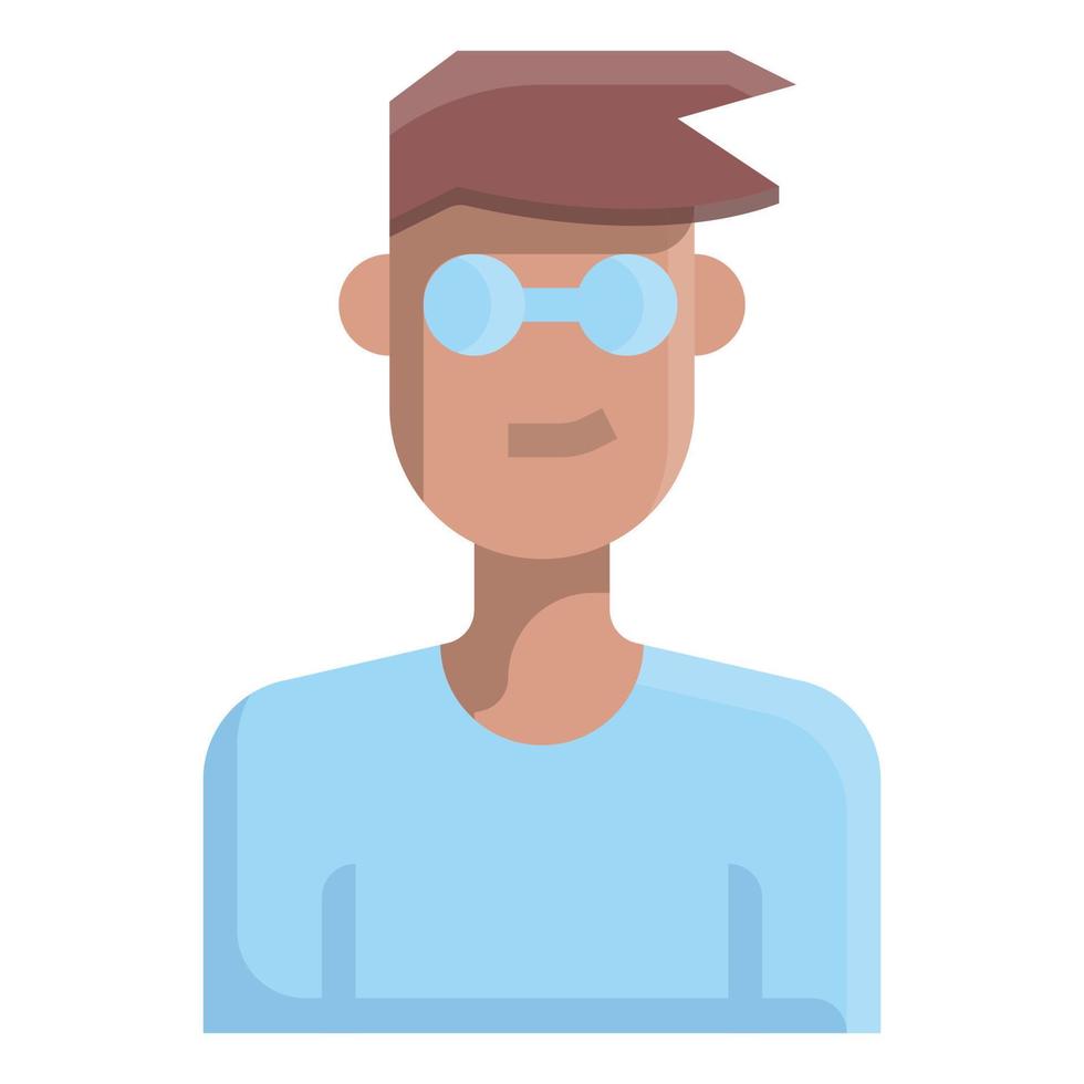 People Icon Boy glasses Vector .